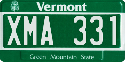 VT license plate XMA331