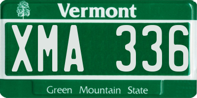 VT license plate XMA336