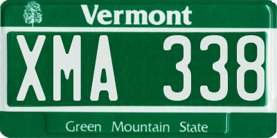 VT license plate XMA338