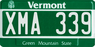 VT license plate XMA339