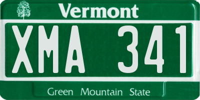VT license plate XMA341