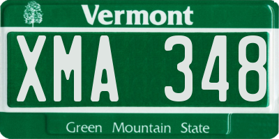 VT license plate XMA348