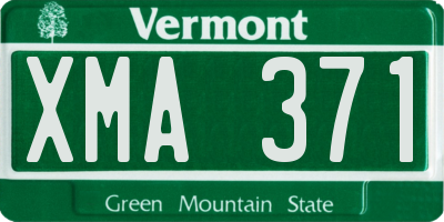 VT license plate XMA371