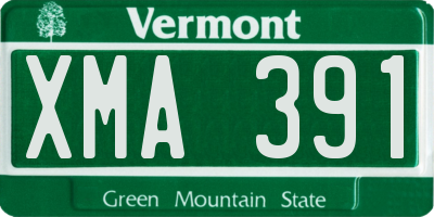 VT license plate XMA391
