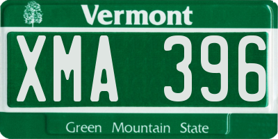 VT license plate XMA396