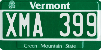 VT license plate XMA399