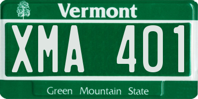 VT license plate XMA401