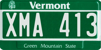 VT license plate XMA413
