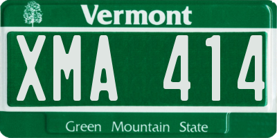 VT license plate XMA414