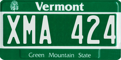 VT license plate XMA424