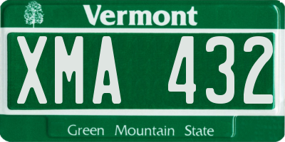 VT license plate XMA432