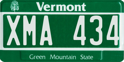 VT license plate XMA434