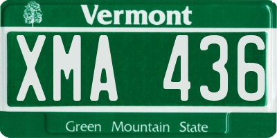 VT license plate XMA436