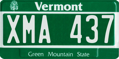 VT license plate XMA437