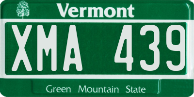 VT license plate XMA439