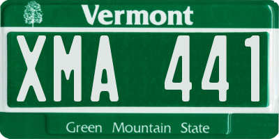 VT license plate XMA441