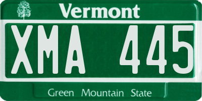VT license plate XMA445
