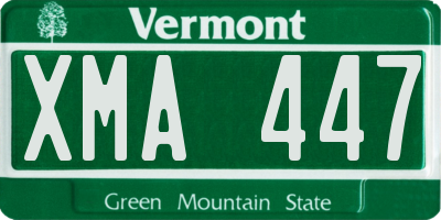 VT license plate XMA447