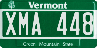 VT license plate XMA448