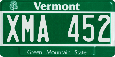 VT license plate XMA452