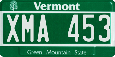 VT license plate XMA453