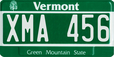 VT license plate XMA456
