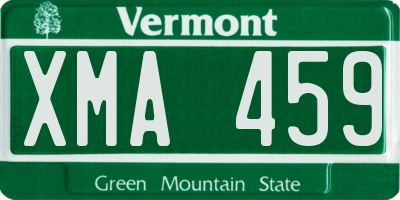 VT license plate XMA459