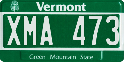 VT license plate XMA473