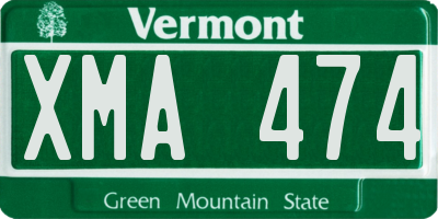 VT license plate XMA474