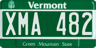 VT license plate XMA482