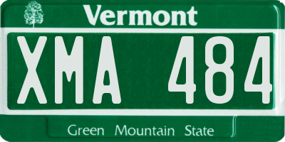 VT license plate XMA484