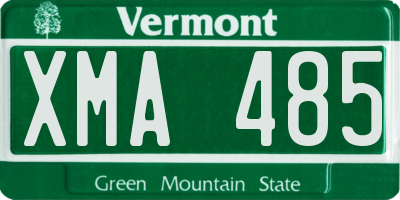 VT license plate XMA485