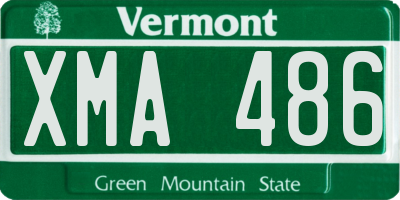 VT license plate XMA486