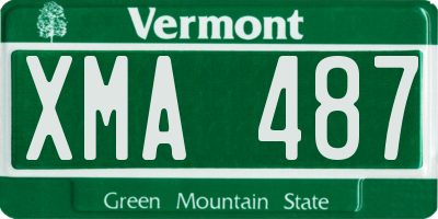 VT license plate XMA487