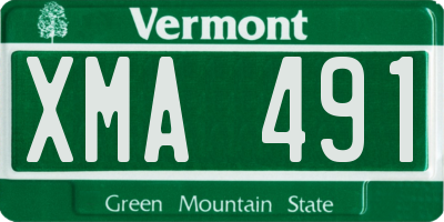 VT license plate XMA491