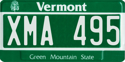 VT license plate XMA495