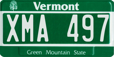 VT license plate XMA497