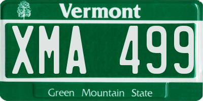 VT license plate XMA499