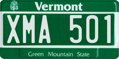 VT license plate XMA501