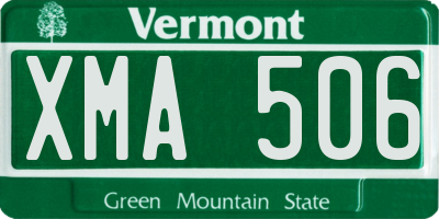 VT license plate XMA506