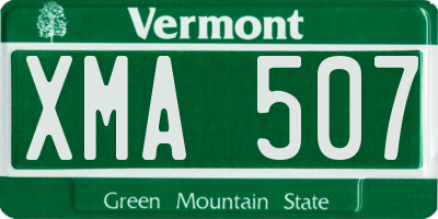 VT license plate XMA507