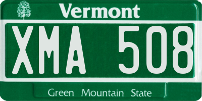 VT license plate XMA508