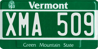VT license plate XMA509