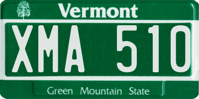 VT license plate XMA510
