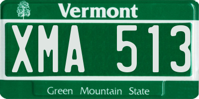 VT license plate XMA513