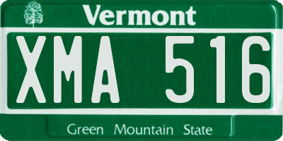 VT license plate XMA516