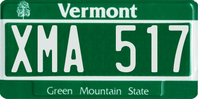 VT license plate XMA517
