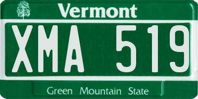 VT license plate XMA519