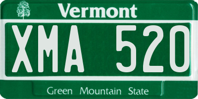 VT license plate XMA520
