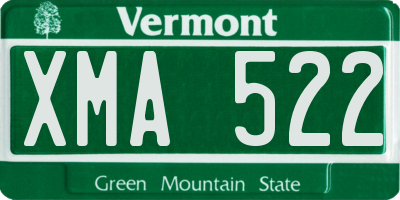 VT license plate XMA522
